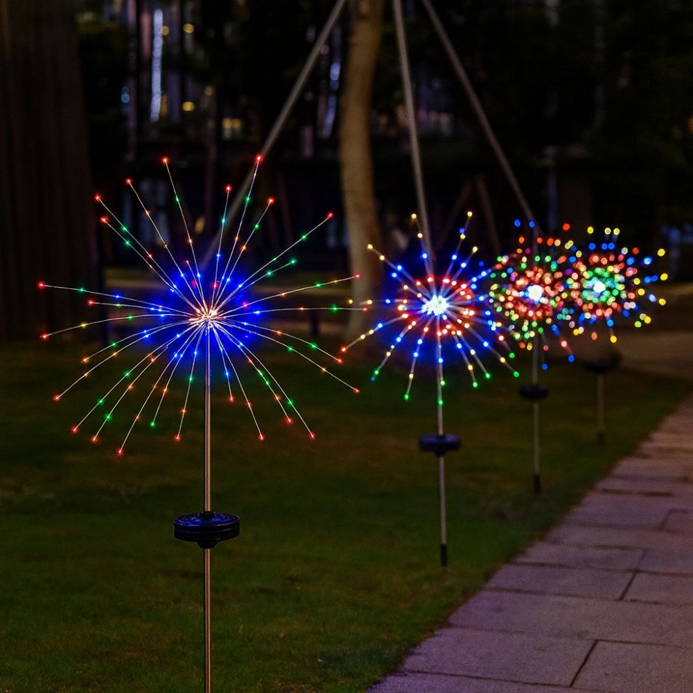 Led Solar Fogos de Artifício Decoração de Jardim