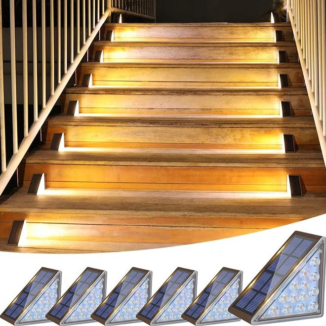 Luminária Led com Energia Solar para Escada Externa Impermeável
