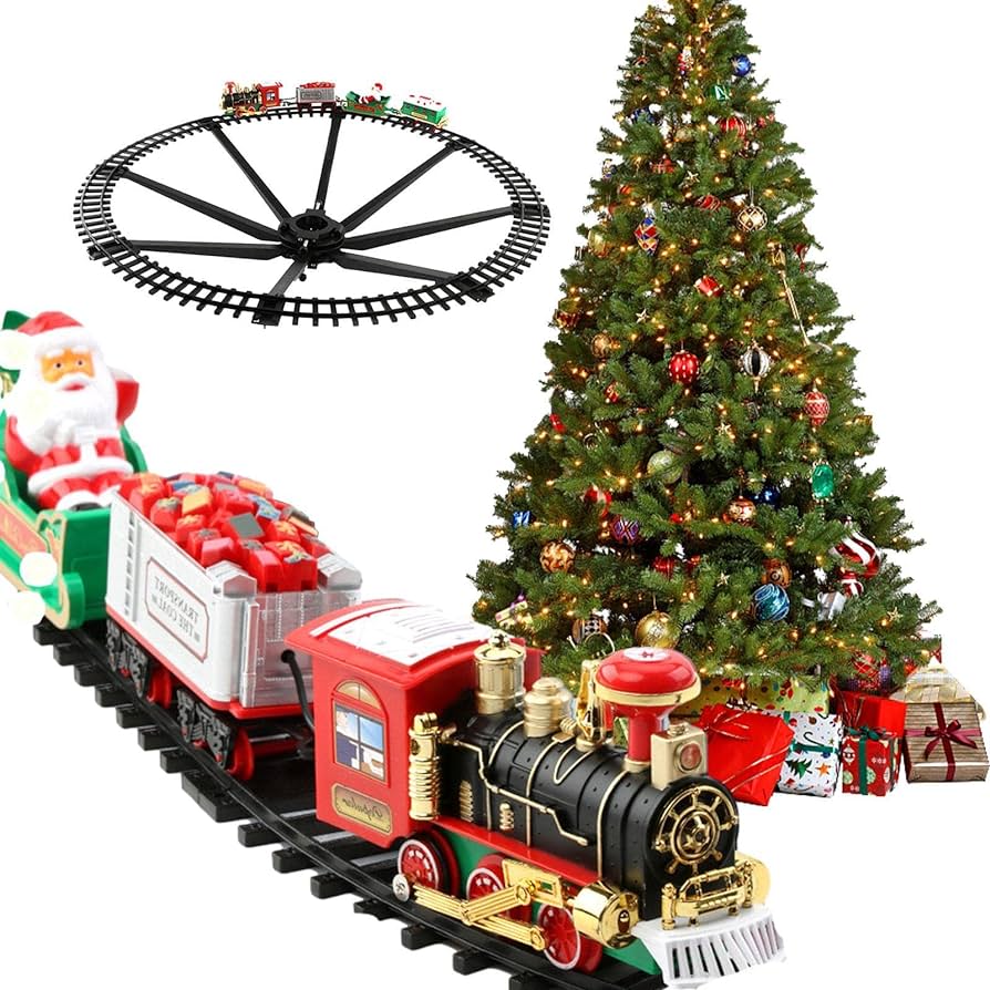 Trem Expresso Natalino com Luzes e Fumaça