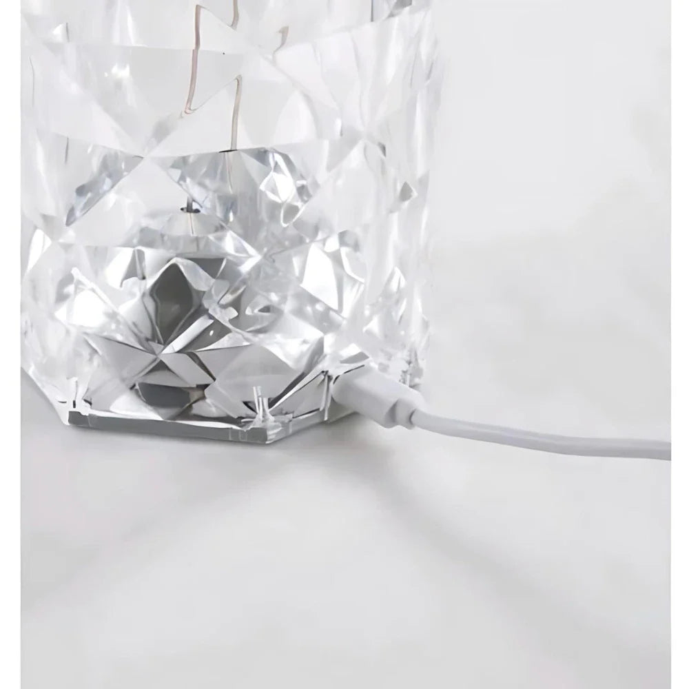 Luminária Cristal Diamante Touch 16 Cores - Luz personalizada, Luxo e Sofisticada