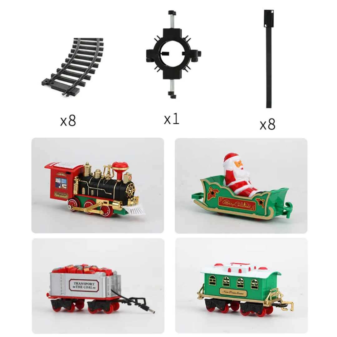 Trem Expresso Natalino com Luzes e Fumaça