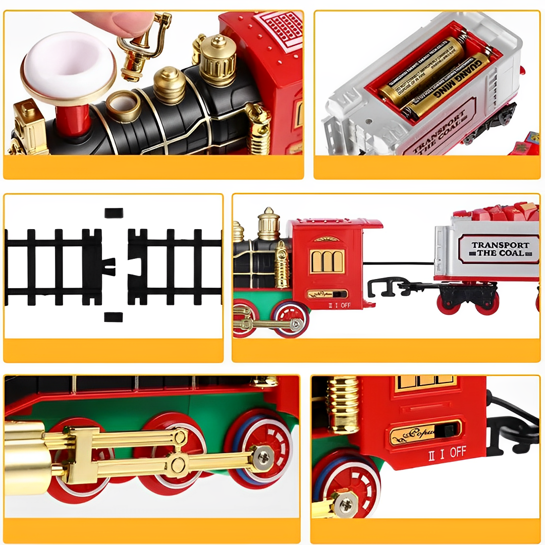 Trem Expresso Natalino com Luzes e Fumaça