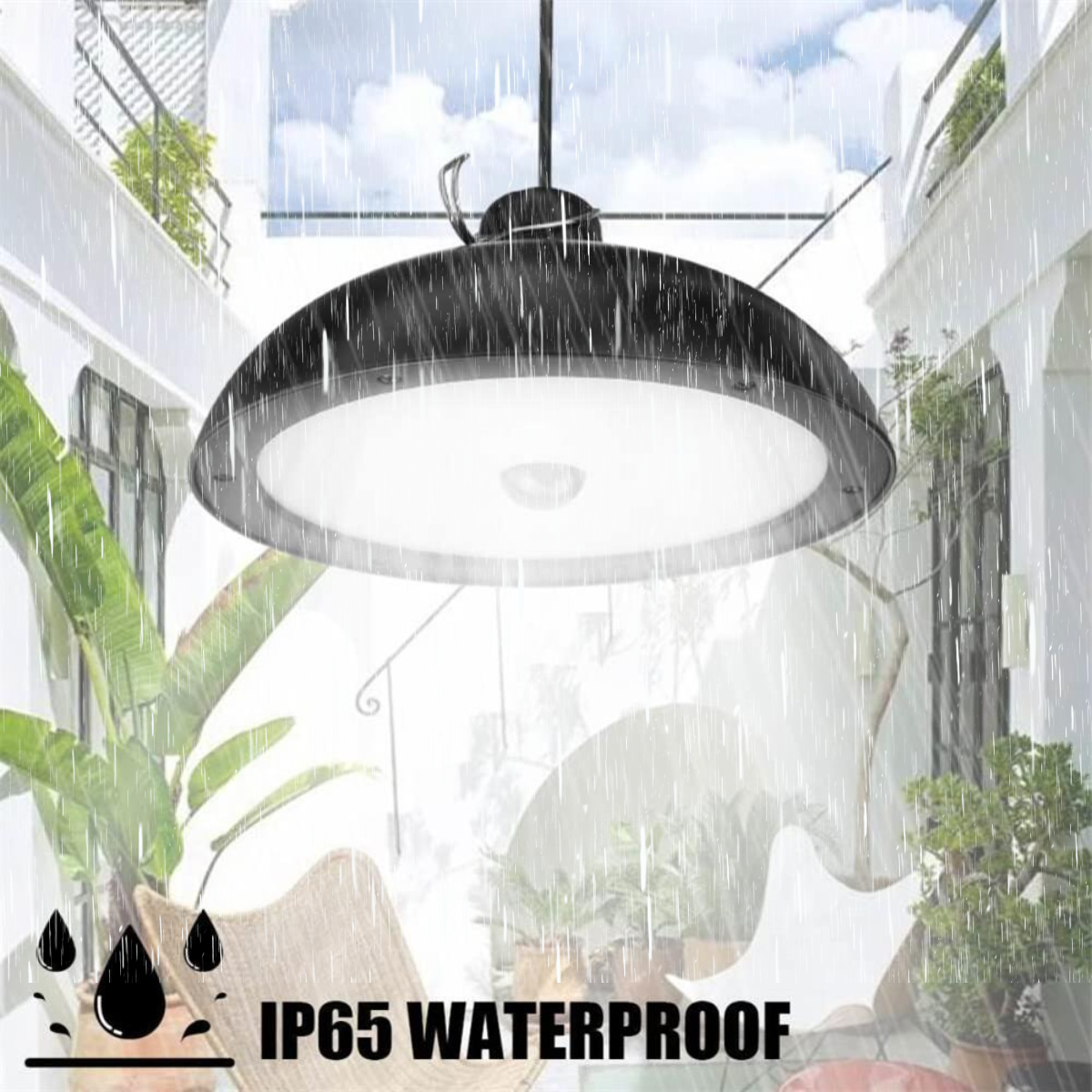 Luminária Solar LED Pendente Duplo