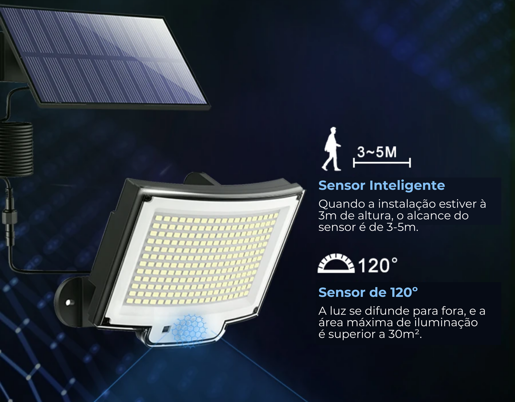 Refletor Solar Ultra 228 LEDs