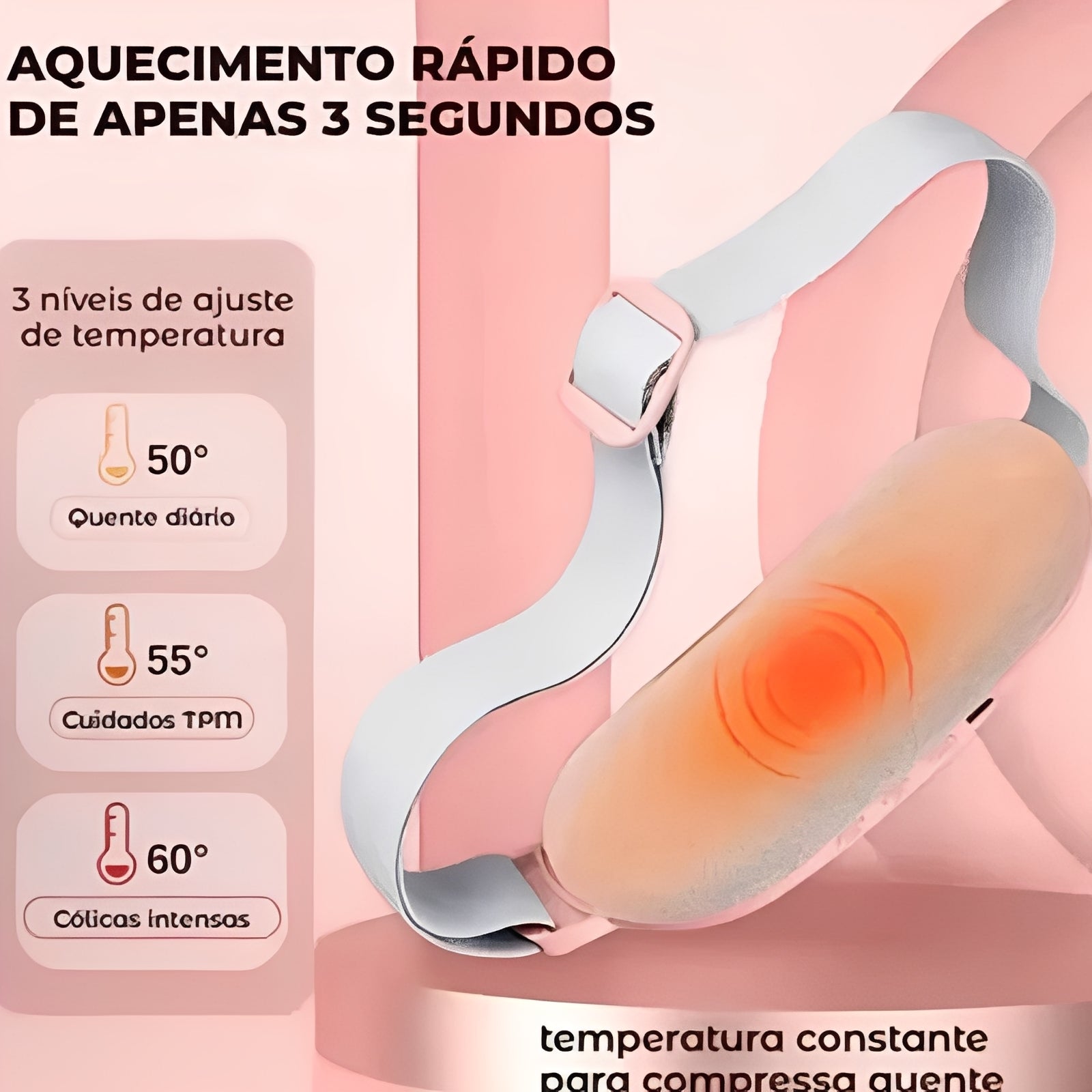 Cinta TermoRelax Pro - Alívio Imediato para Cólicas