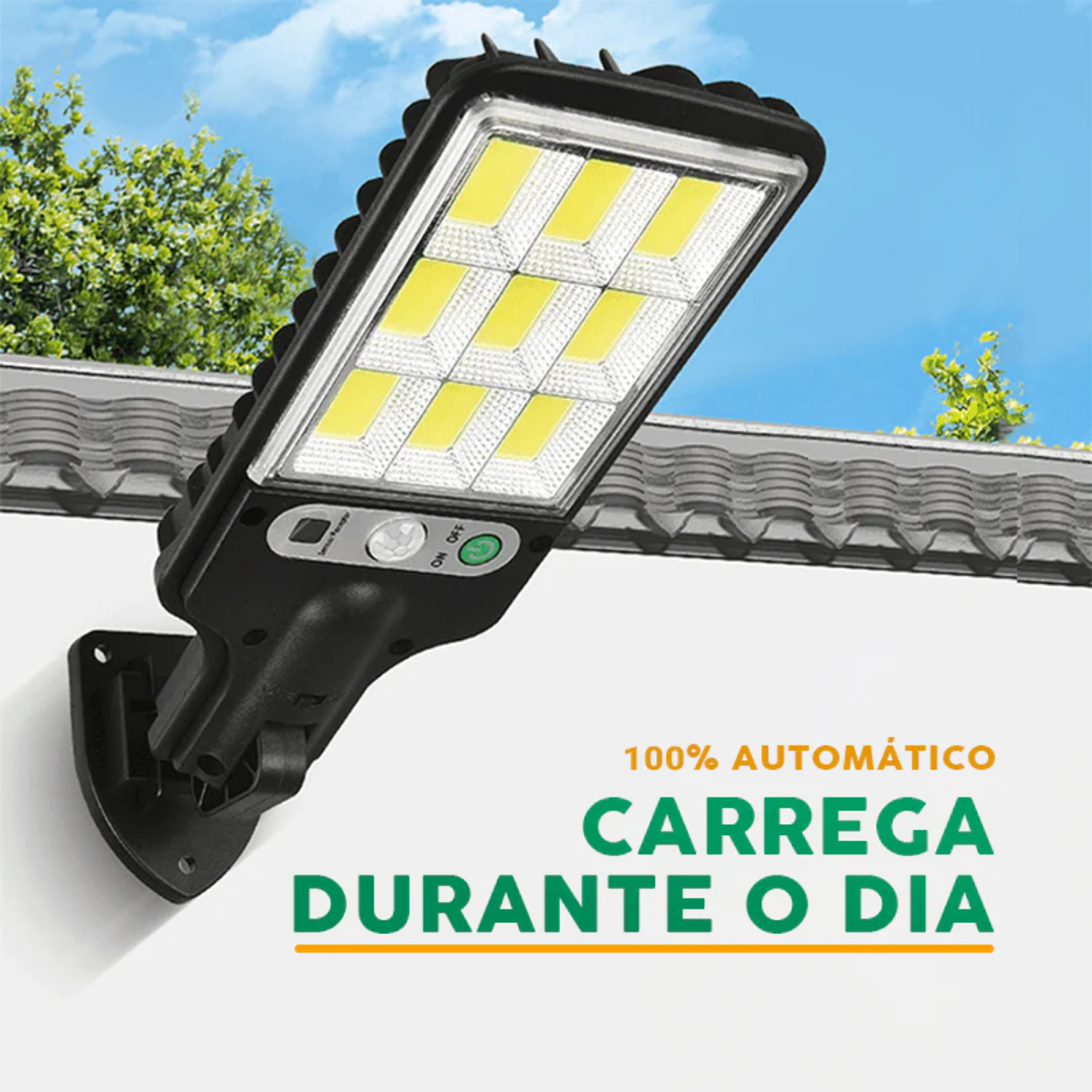 Refletor Solar LED com Sensor de Movimento