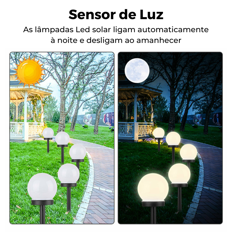 Lâmpada LED Solar para Jardim