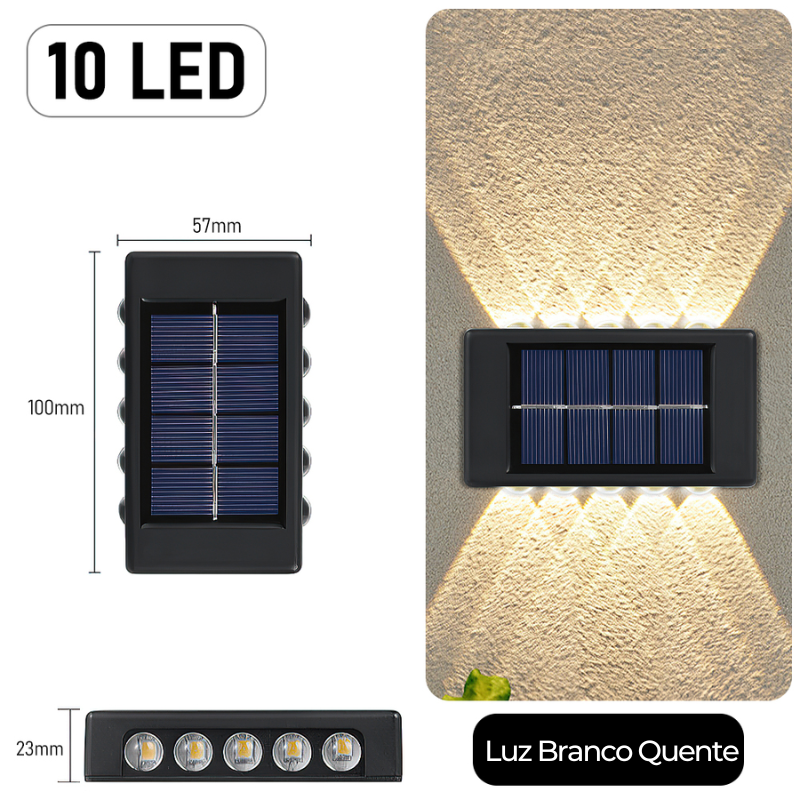 Arandela Solar 10 LEDs