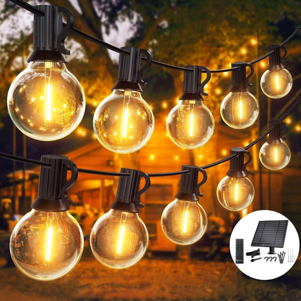 Varal com Lâmpadas Solares Decorativas à prova D'água