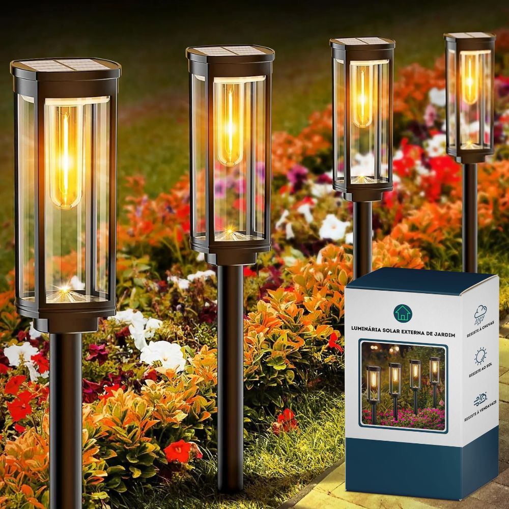 Luminária Solar de Jardim à Prova D'Água -  SquareLight