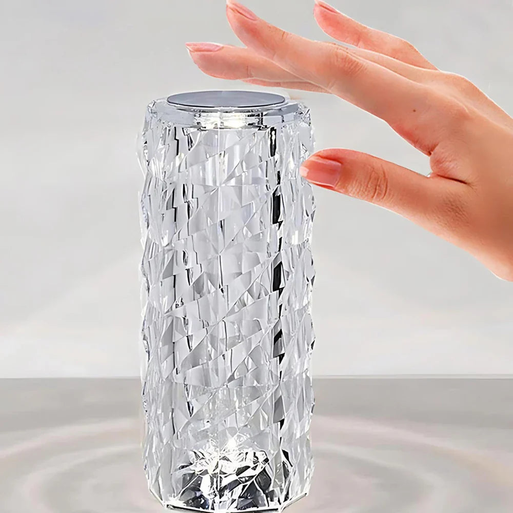 Luminária Cristal Diamante Touch 16 Cores - Luz personalizada, Luxo e Sofisticada