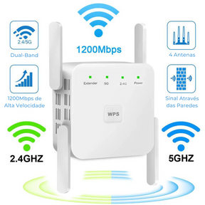 Amplificador de Sinal Wi-fi 2.4G e 5G
