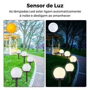 Lâmpada LED Solar para Jardim