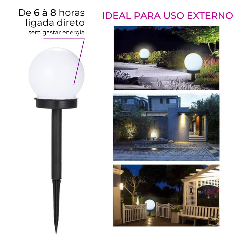 Lâmpada LED Solar para Jardim